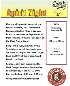 CHIPOTLE SPIRIT NIGHT